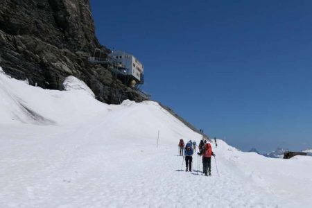 Approaching Mönch hut