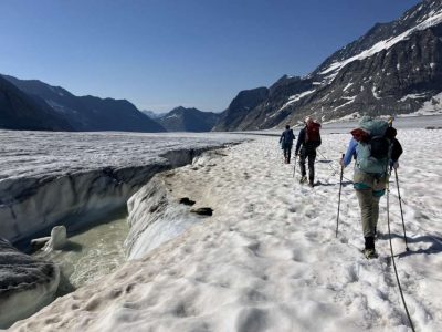 Roped walking together