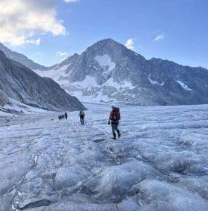 Down the Fiescher Glacier